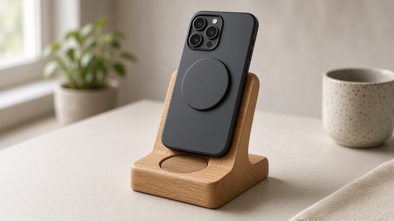 Oak MagSafe Charging Stand